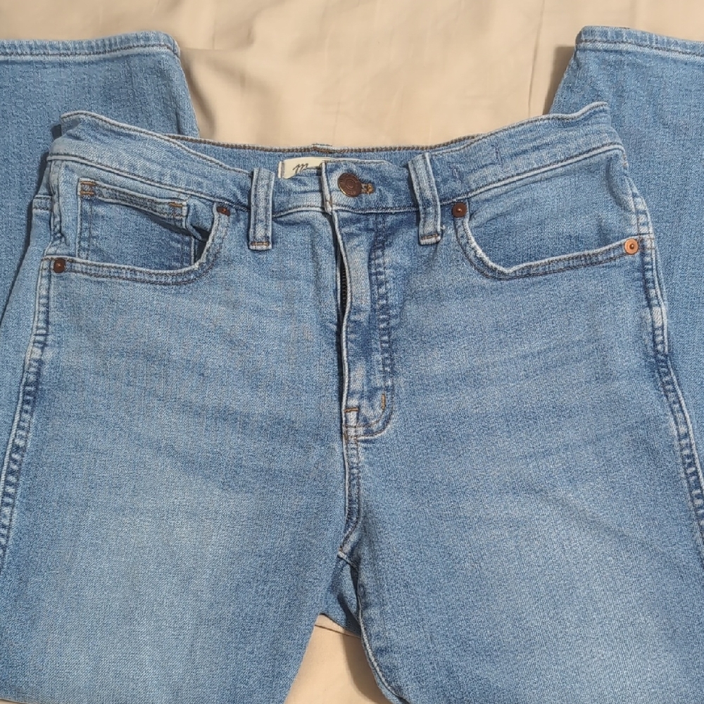 Madewell Sky Blue Straight Leg Jeans